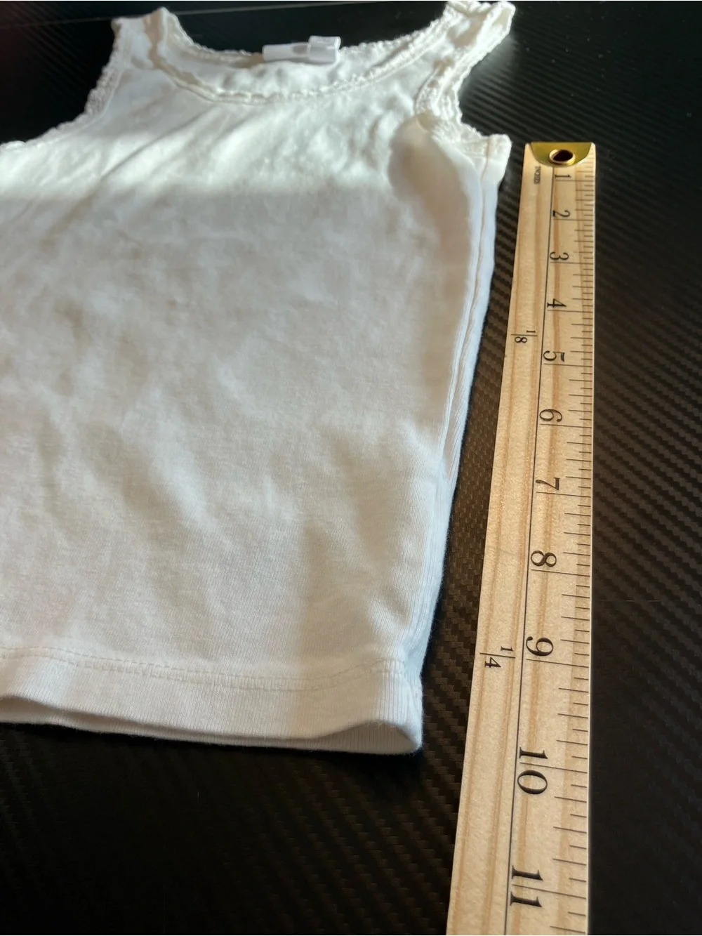 Girls' GAP White Lace-Trim Tank Top